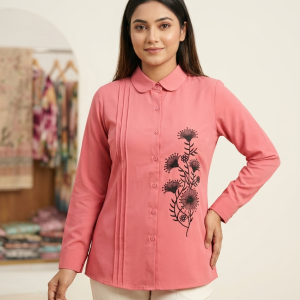 পিচ বা মিষ্টি গোলাপি (Peach / Coral Pink) রঙের এর টপ্স