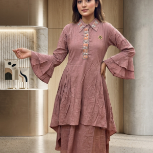 light pasty reddish-pink Indian premium soft silk tops