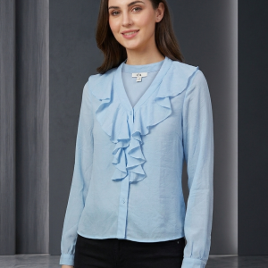 Premium Soft Silk Sky Blue Short tops