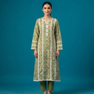 Stylish Light Green Traditional Printed Women's Kurti