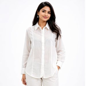 Off-White Premium Soft Silk Full Sleeve Shirt